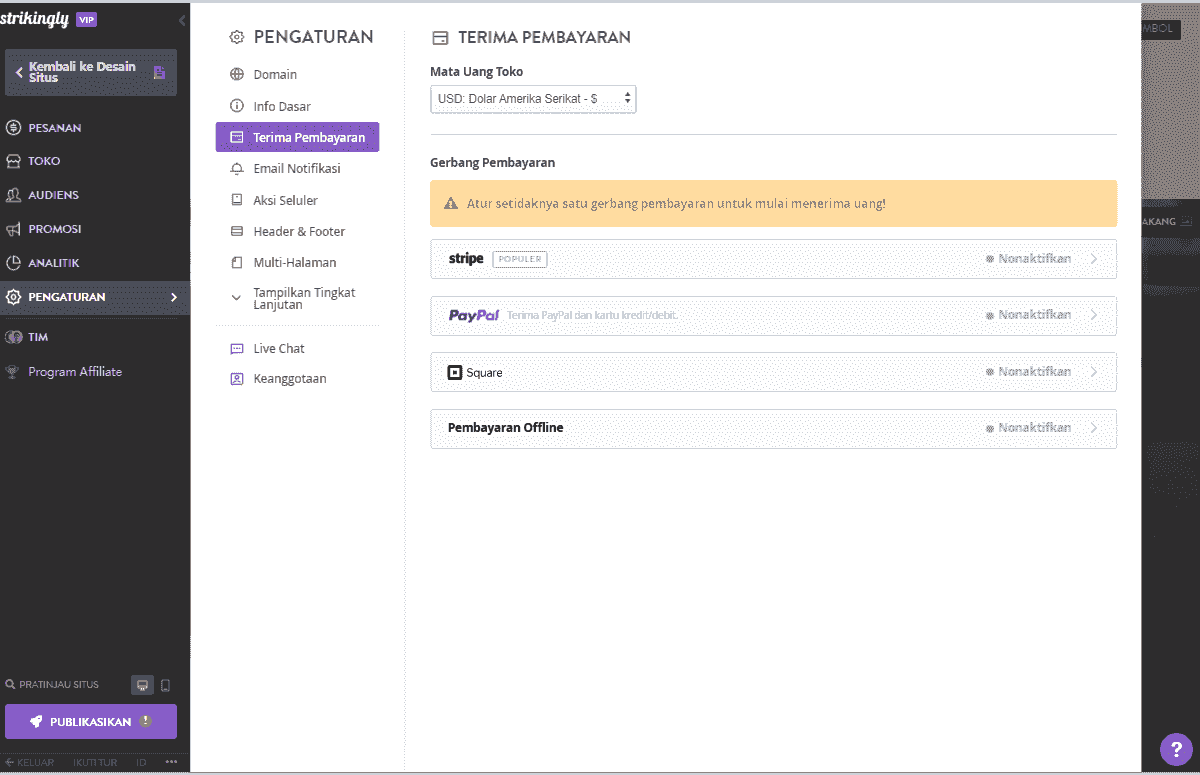 Cara Menggunakan Strikingly untuk Menjual Produk yang Menguntungkan - Terapkan Pembayaran Aman