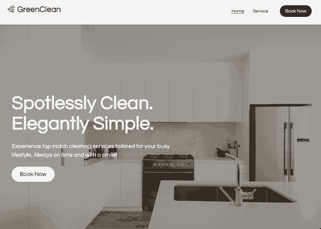 Plantilla GreenClean de Strikingly