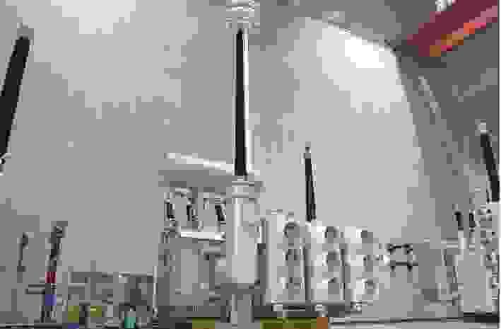 Special application transformer in test hall Special application transformer in test hall