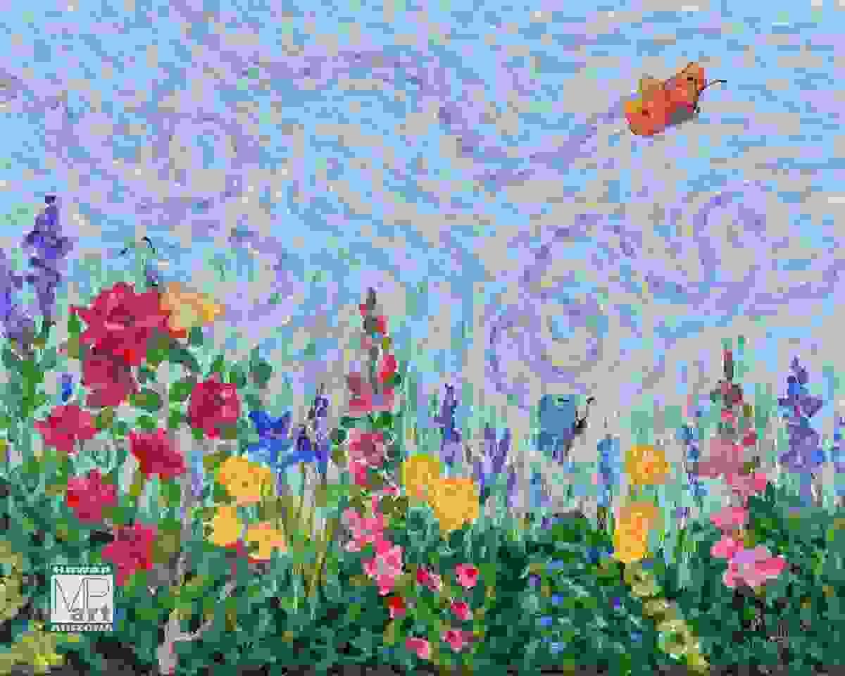 flowers and butterflies painting flowers and butterflies painting