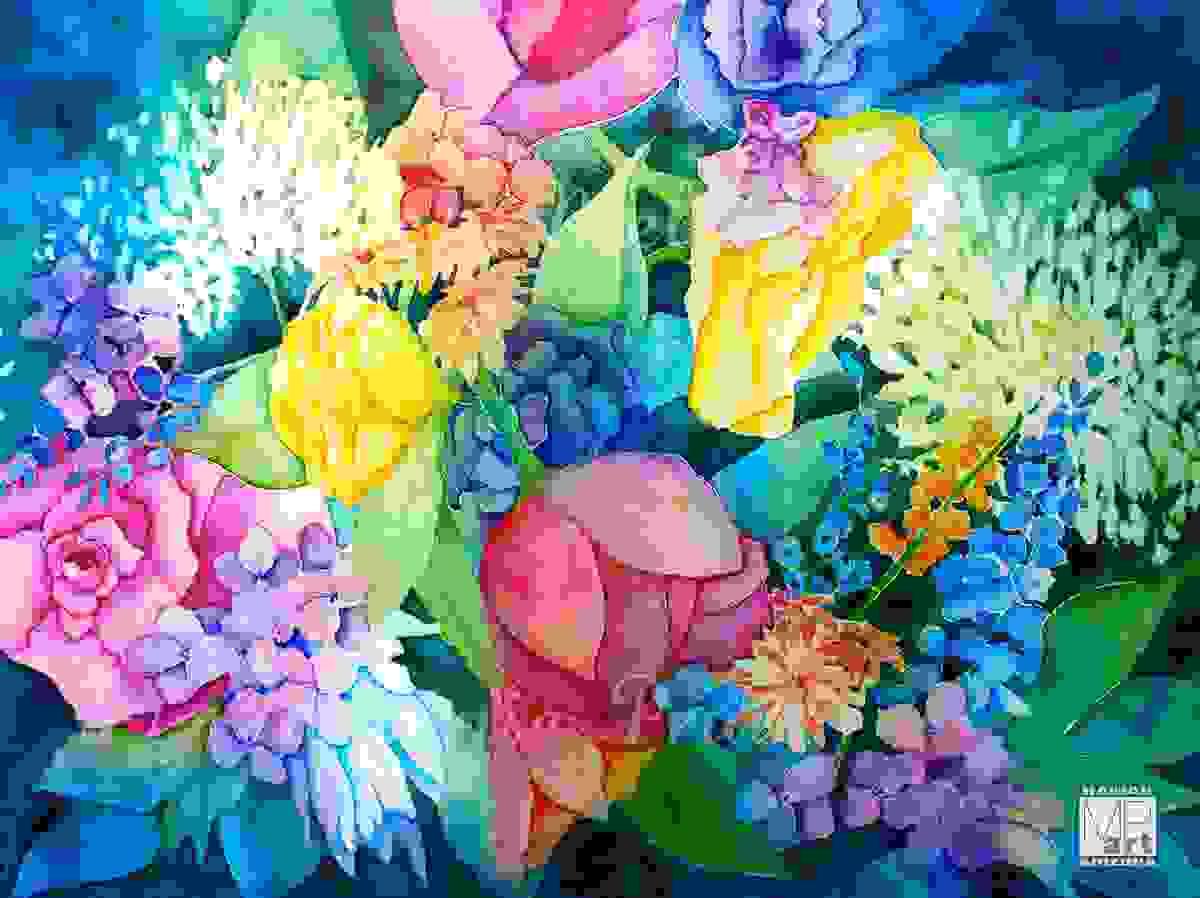 watercolor floral bouquet