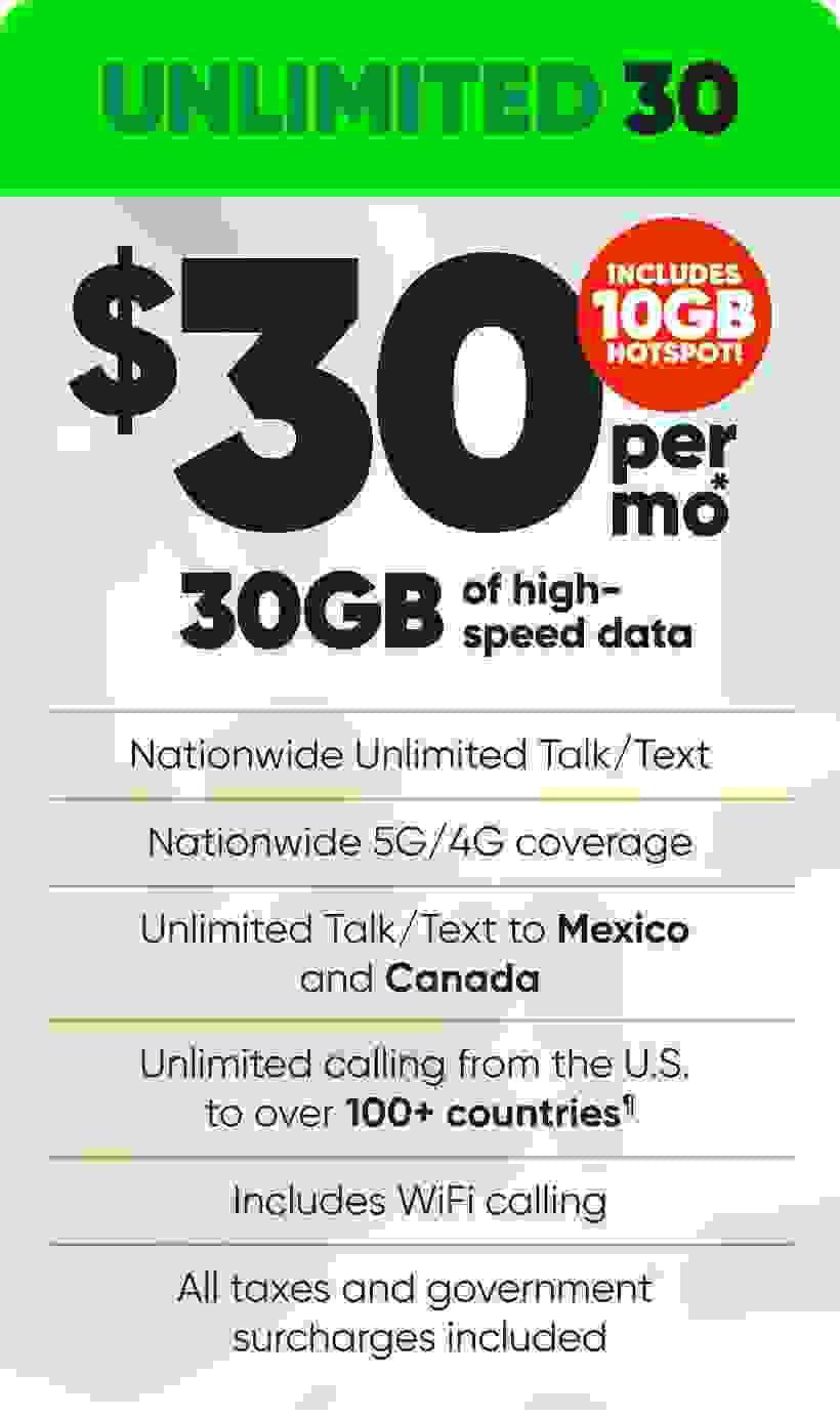 $30/per mo $30/per mo