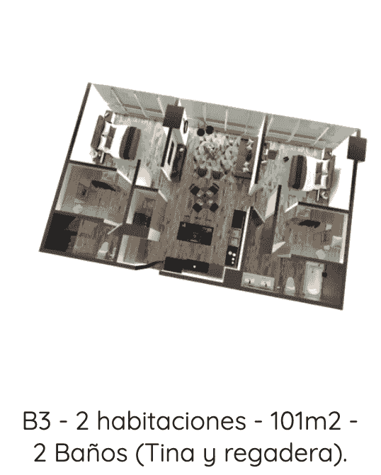 Departamento B3 - 2 habitaciones