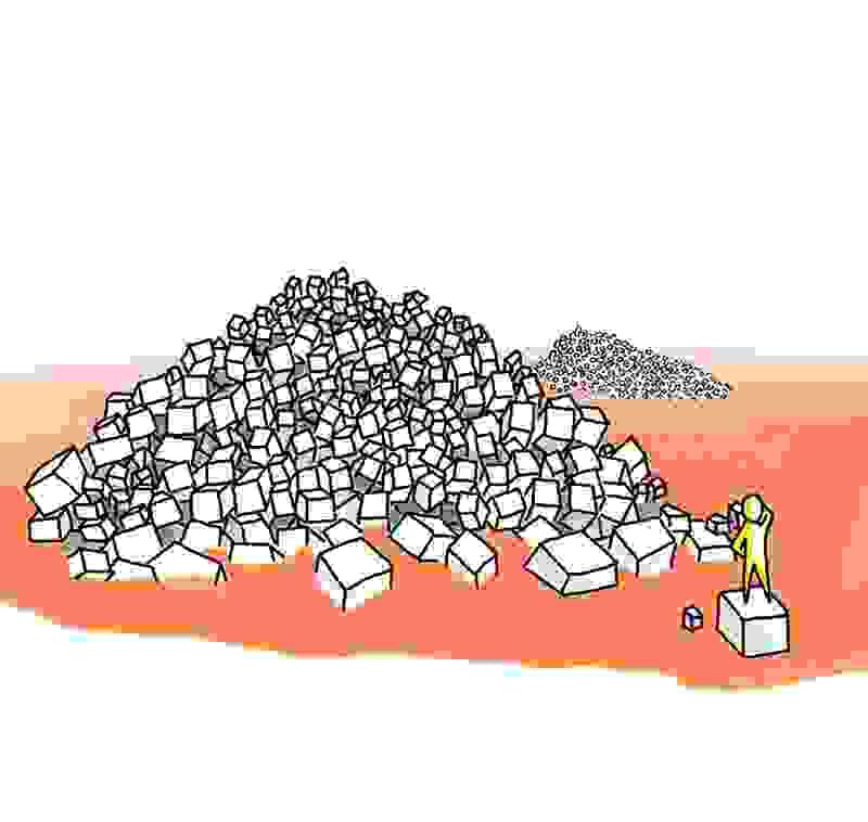 ilsutración que representa el caos y la deconstrucción, la incertidumbre ilsutración que representa el caos y la deconstrucción, la incertidumbre