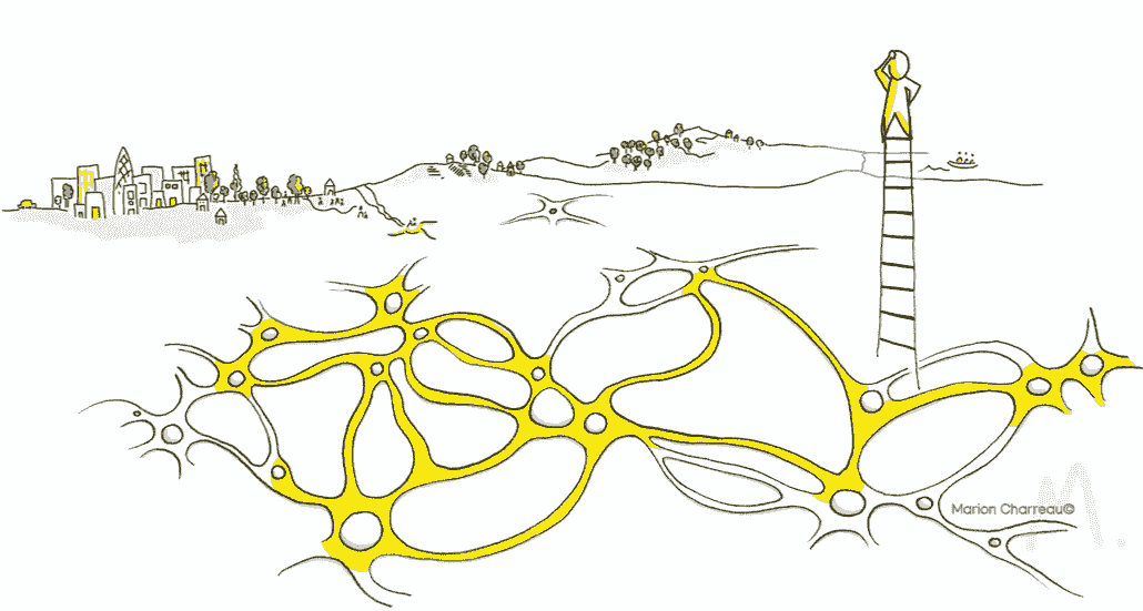 Cartografía de ideas y coaching visual para transformar el caos en claridad. Diseño narrativo y lenguaje visual para movilizar a tus equipos.