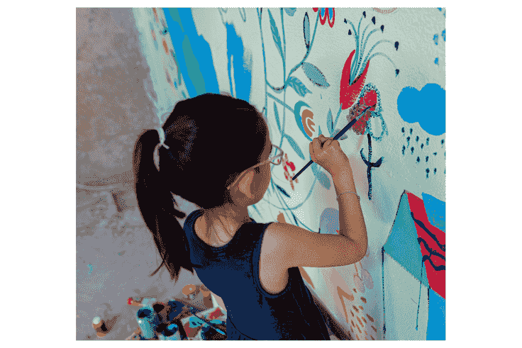 fresque murale enfant