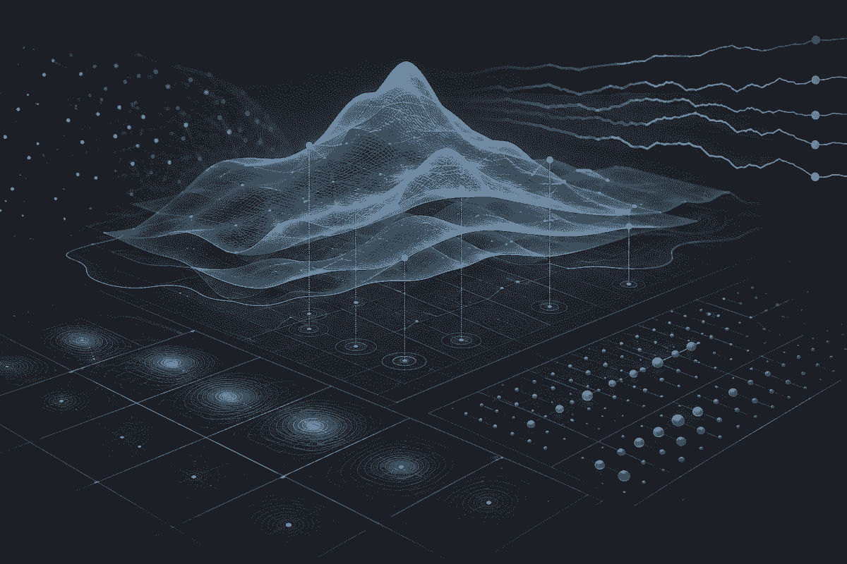 Market-regime visualization showing changing liquidity, volatility, and directional conditions. Market-regime visualization showing changing liquidity, volatility, and directional conditions.