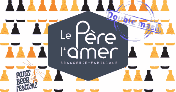 Bannière de l'événement avec le logo de la brasserie : "Le Père l'Amer" écrit dans un hexagone aux coins arrondis. Le fond est un mur de bouteilles de notre logo de 3 couleurs jaune-orangé. Avec la mention "Dégustation publique". Bannière de l'événement avec le logo de la brasserie : "Le Père l'Amer" écrit dans un hexagone aux coins arrondis. Le fond est un mur de bouteilles de notre logo de 3 couleurs jaune-orangé. Avec la mention "Dégustation publique".