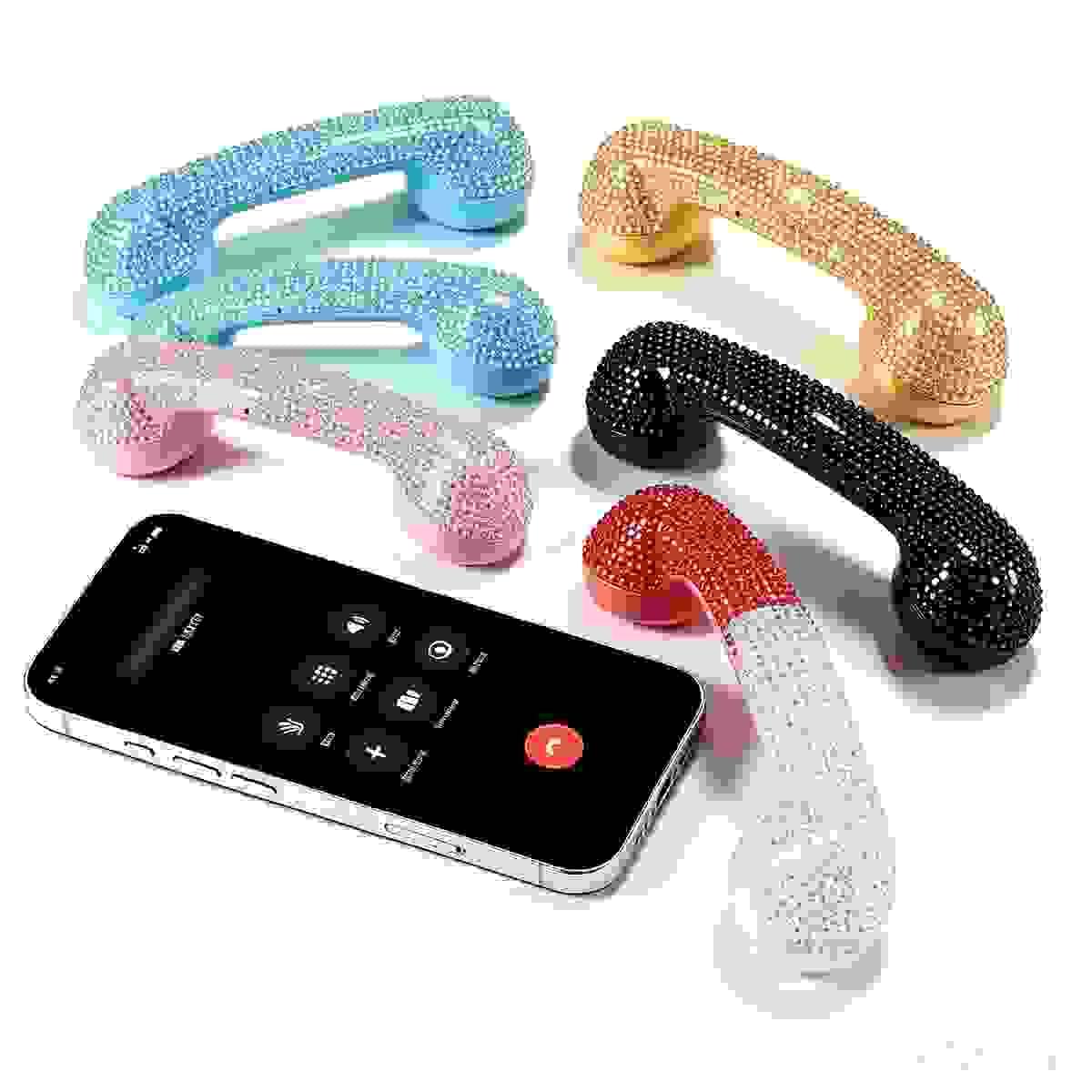 Bluetooth retro phone handset for wireless calls with smartphones, tablets and computers Bluetooth retro phone handset for wireless calls with smartphones, tablets and computers