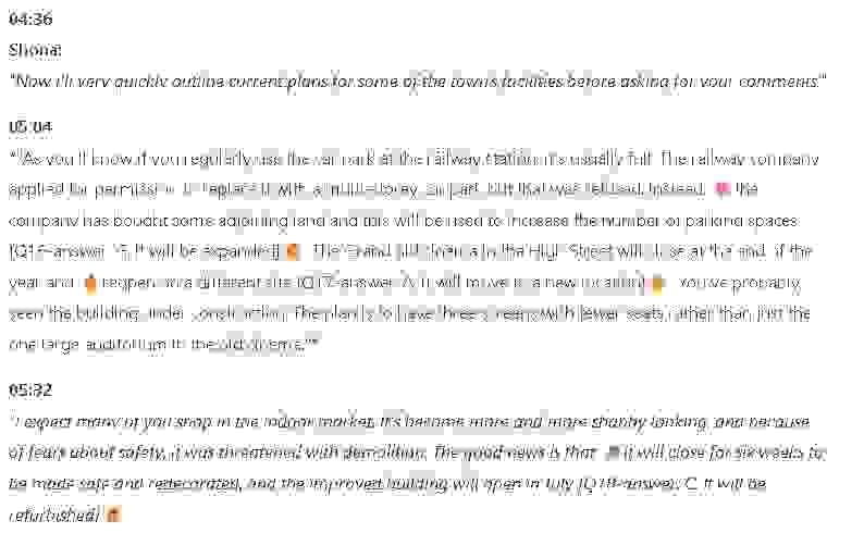 Changes in Barford over the last 50 years: Đề thi IELTS LISTENING (actual test)