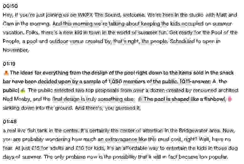 The top two proposals for the design of the swimming pool were chosen by