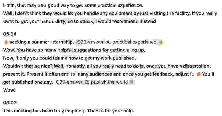 Which part has the tutor already read?: