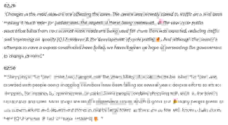 Changes in Barford over the last 50 years: Đề thi IELTS LISTENING (actual test)
