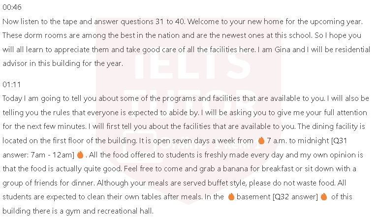Đáp án List three activities that Saturday Morning Outings have included in the past: Đề thi IELTS LISTENING (practice test)