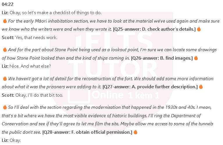Stone Point: a New Zealand historical site: Đề thi IELTS LISTENING (actual test)