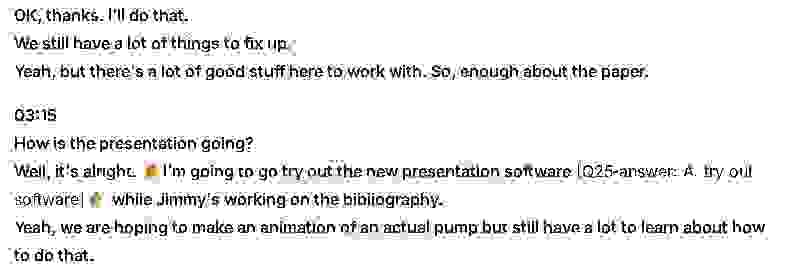 Which part has the tutor already read?: