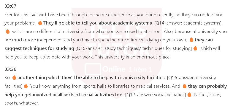 Who are mentors?: Đề thi IELTS LISTENING (actual test)