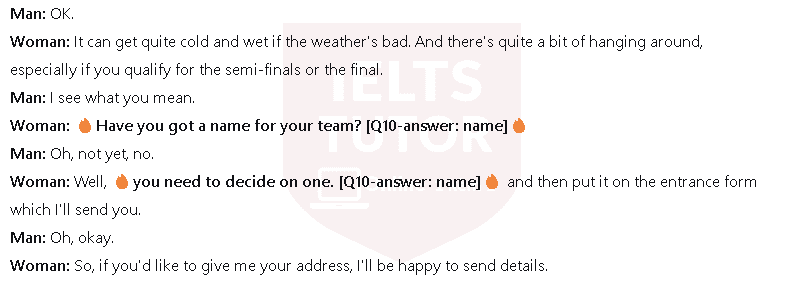 Type of event – Dragon Boat Race: Đề thi IELTS LISTENING (actual test)