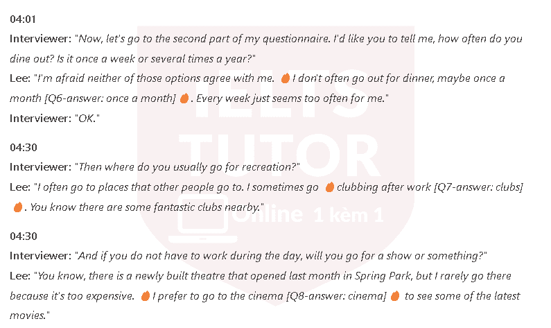 A Residence Survey: Đề thi IELTS LISTENING (actual test)