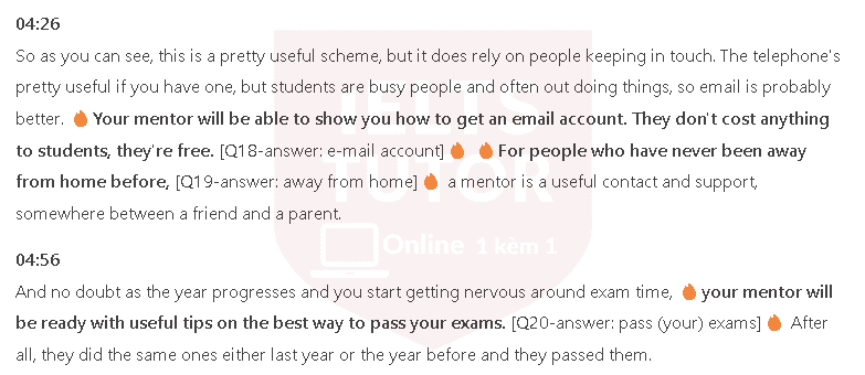 Who are mentors?: Đề thi IELTS LISTENING (actual test)