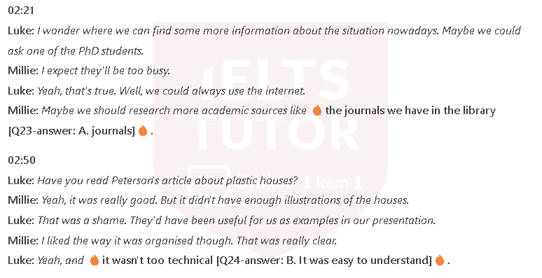 Buildings made of plastic: Đề thi IELTS LISTENING (actual test)