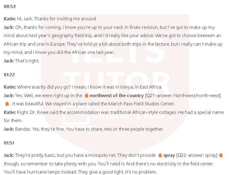 Field Trip to Kenya: Đề thi IELTS LISTENING (practice test) 