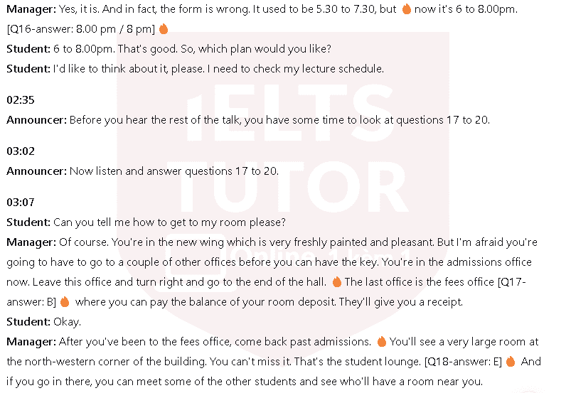  STUDENT HOSTEL: Đề thi IELTS LISTENING (actual test)