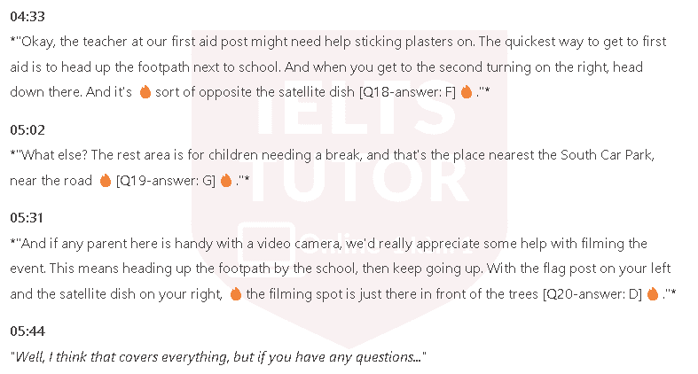 Sports Information for Parents: Đề thi IELTS LISTENING (actual test)