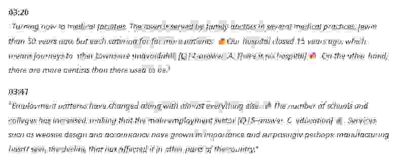 Changes in Barford over the last 50 years: Đề thi IELTS LISTENING (actual test)