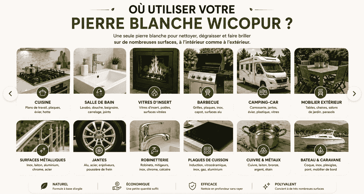 la pierre blanche ou pierre d'argile, nettoyant naturel et biodégradable avec une durée d'utilisation illimitée la pierre blanche ou pierre d'argile, nettoyant naturel et biodégradable avec une durée d'utilisation illimitée