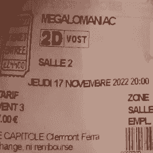 Ticket de cinéma
