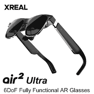 XREAL Air 2 Ultra AR glasses on white background