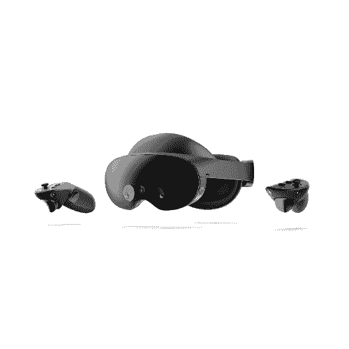 Meta Quest Pro headset angled on table