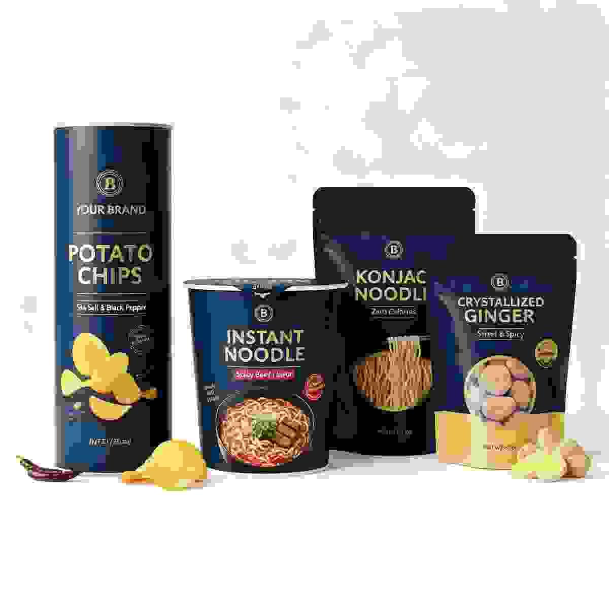 Your brand noodle and snack