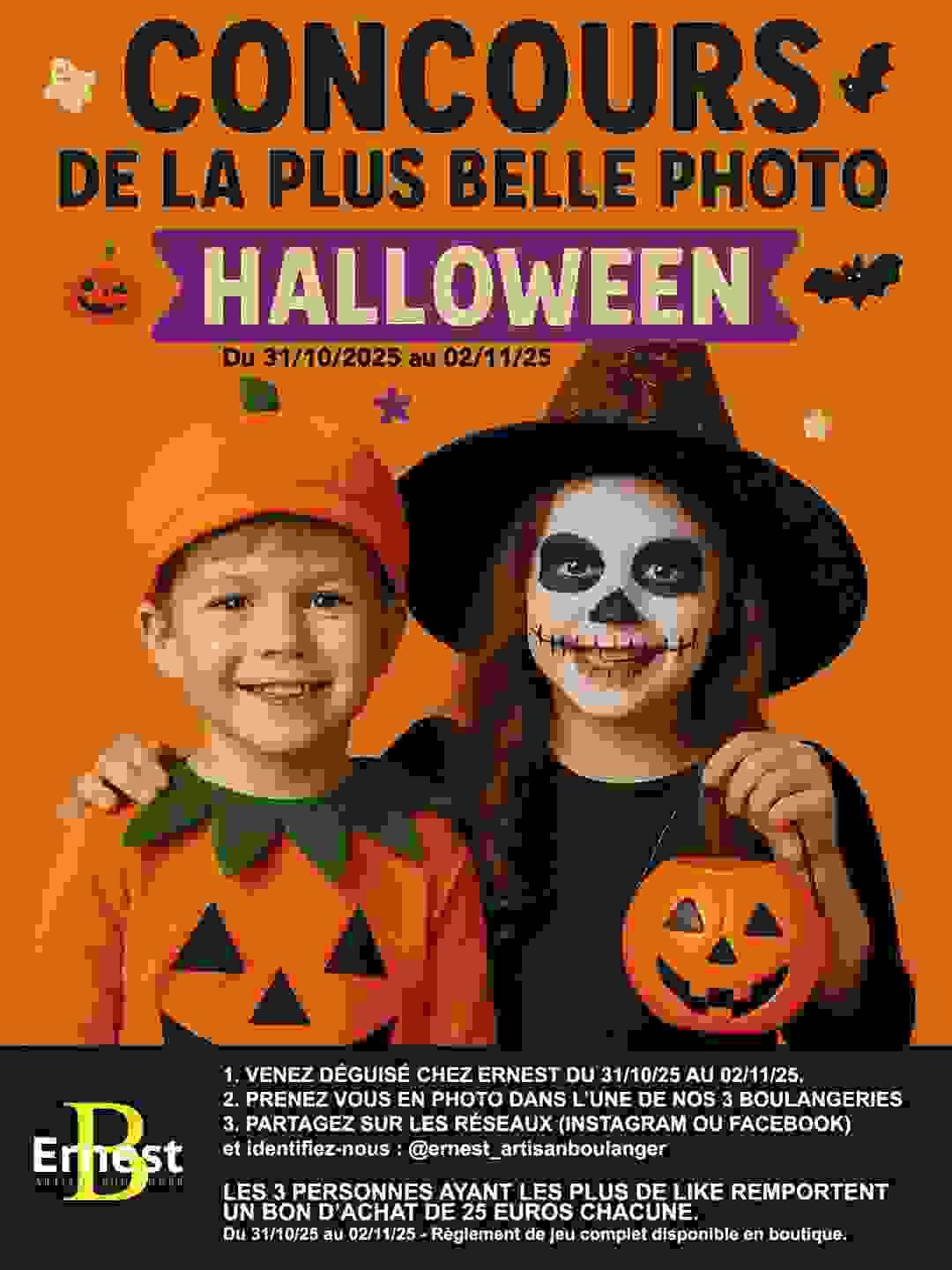 Halloween débarque chez Ernest à Manosque ! 😱 Du 31 octobre au 2 novembre à 23h59, venez semer la terreur (et la bonne humeur) dans nos boulangeries 👻💛 Halloween débarque chez Ernest à Manosque ! 😱 Du 31 octobre au 2 novembre à 23h59, venez semer la terreur (et la bonne humeur) dans nos boulangeries 👻💛