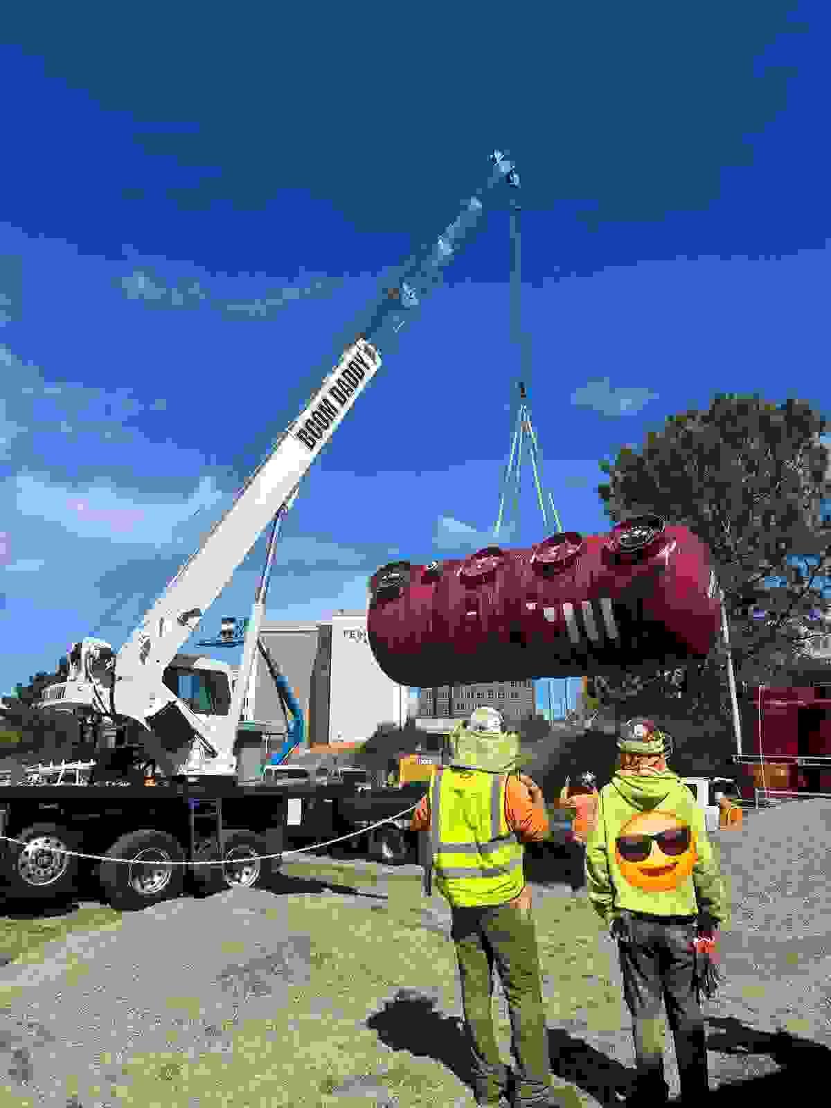 Conex/shipping containers, electric motors, piping, beams, heavy equipment, poles, windows, rocks, boulders, shifted load, emergency, recovery, tiny home, ADU, truss, water tank, tank, fuel tank, San Diego crane service, San Diego emergency/recovery crane service Conex/shipping containers, electric motors, piping, beams, heavy equipment, poles, windows, rocks, boulders, shifted load, emergency, recovery, tiny home, ADU, truss, water tank, tank, fuel tank, San Diego crane service, San Diego emergency/recovery crane service