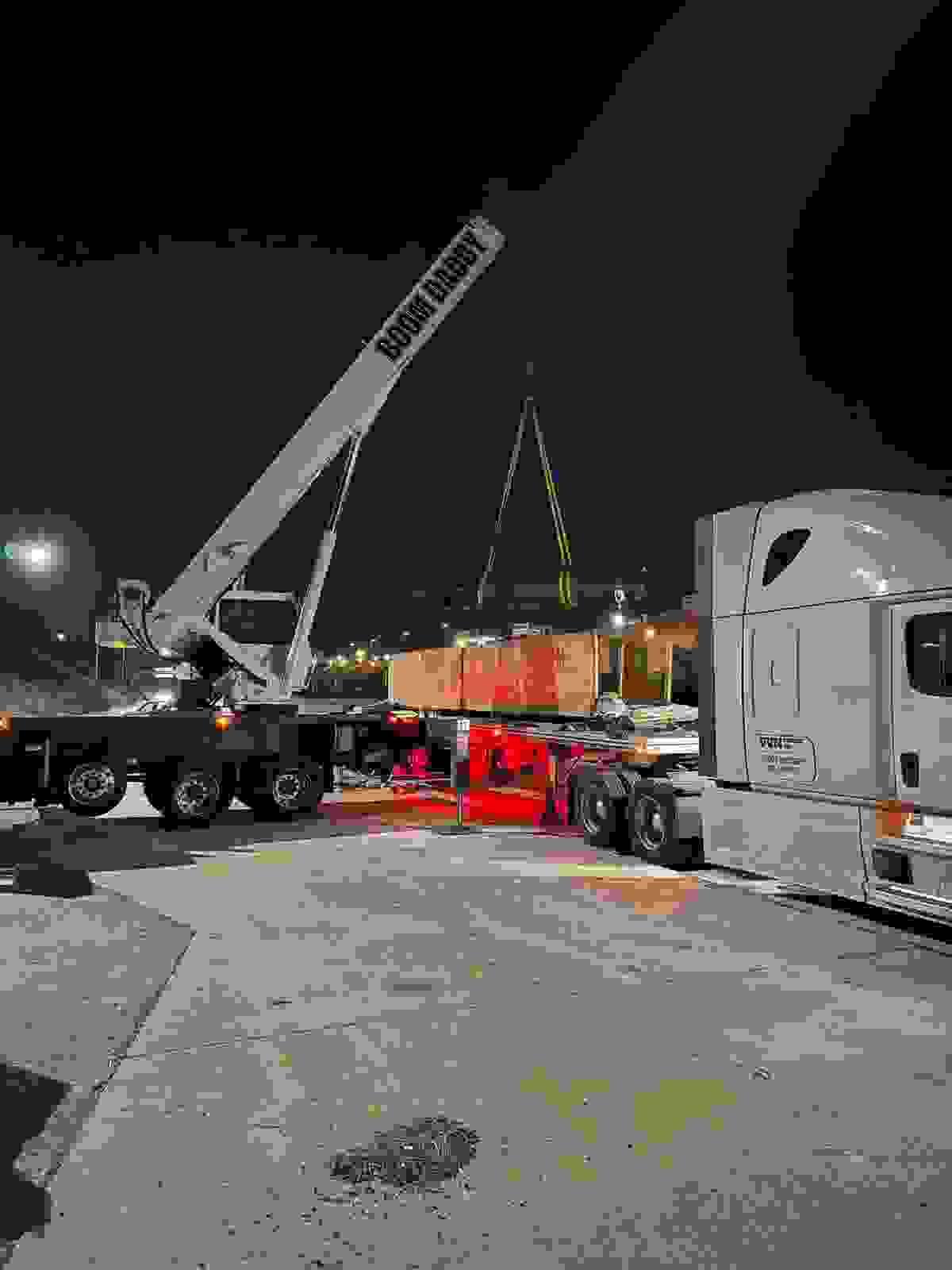 Conex/shipping containers, electric motors, piping, beams, heavy equipment, poles, windows, rocks, boulders, shifted load, emergency, recovery, San Diego crane service, San Diego emergency/recovery crane service Conex/shipping containers, electric motors, piping, beams, heavy equipment, poles, windows, rocks, boulders, shifted load, emergency, recovery, San Diego crane service, San Diego emergency/recovery crane service
