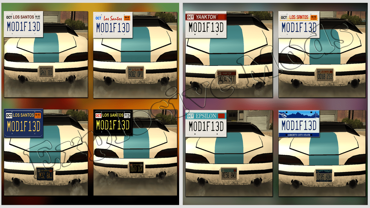 San Andreas License Plate