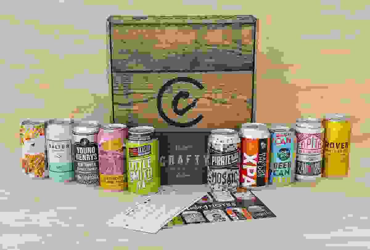 box of craft beer