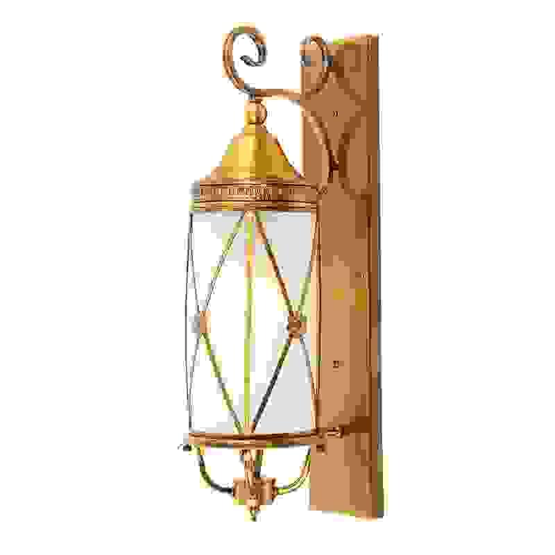 Gold mosque wall lamp with Islamic pattern