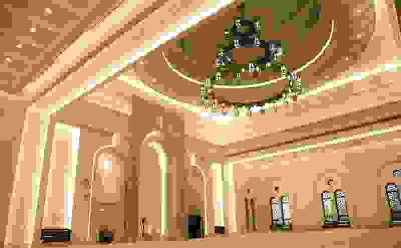 Islamic multi-tiered chandelier for mosque interior lighting