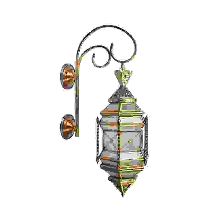 Colored glass mosque wall lantern