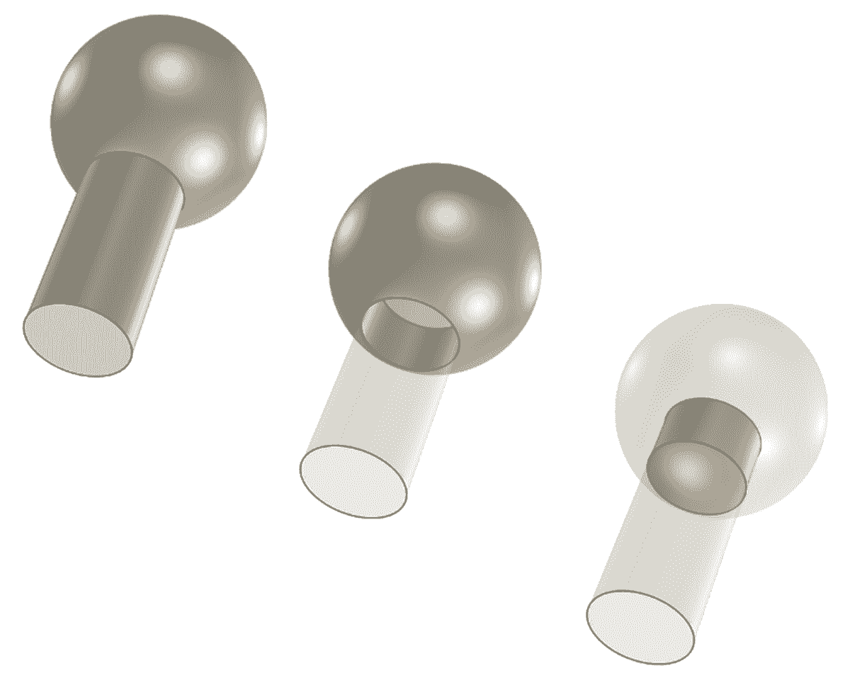 IronCAD 布林運算特徵進行合併、相交與切除 IronCAD 布林運算特徵進行合併、相交與切除