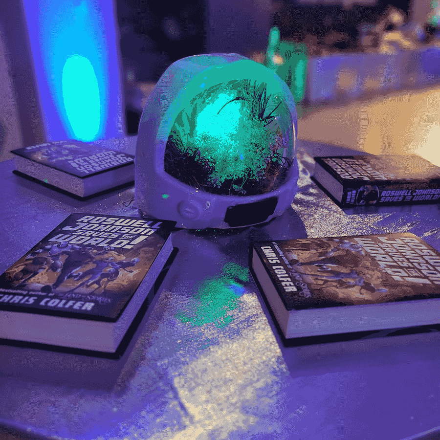 Book launch cocktail table decor