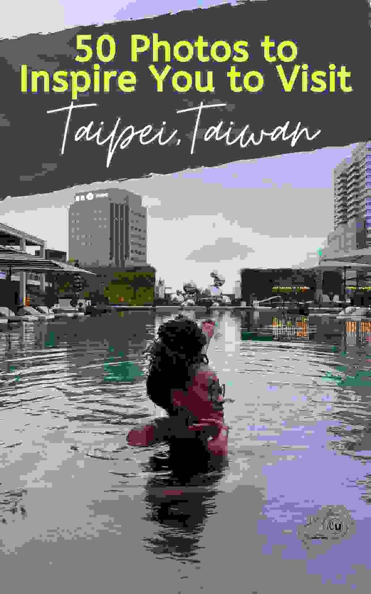 Brit Thompson in the pool at The W Hotel Taipei Taiwan