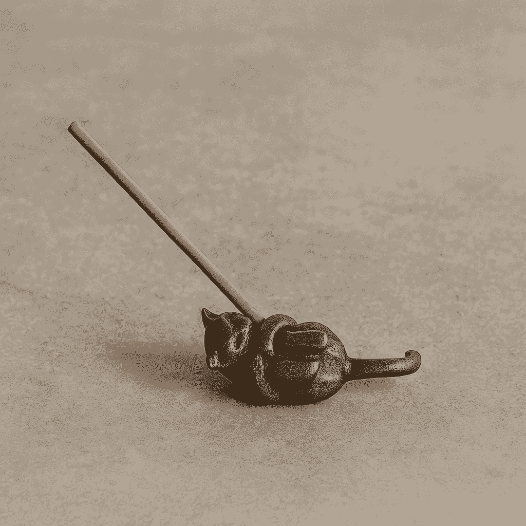 Minimalist incense holder with brushed brass finish for refined interiors.