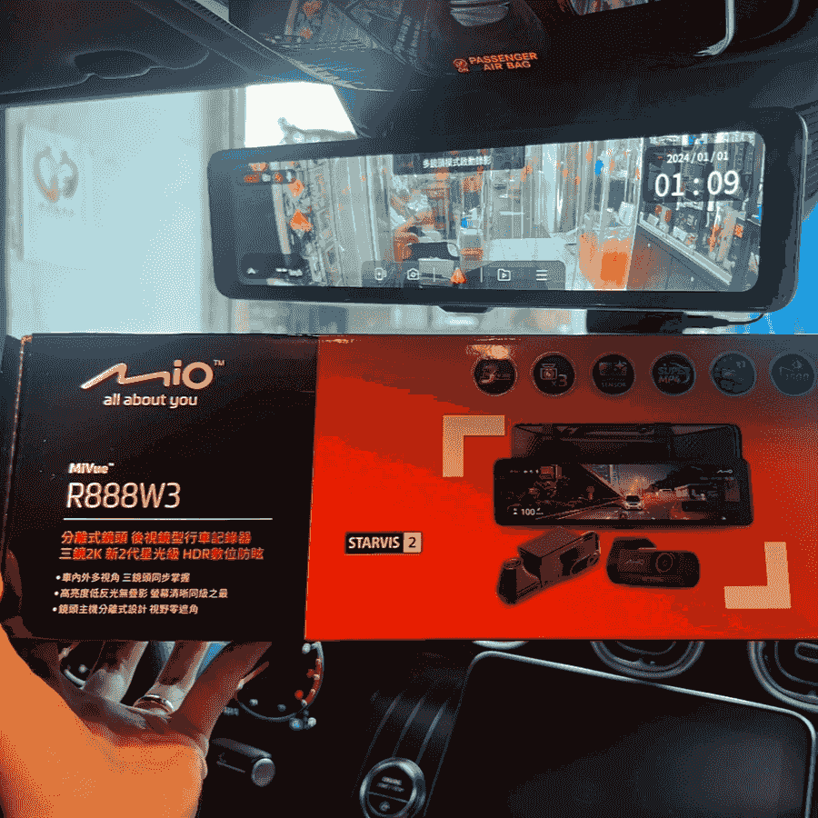 R888W3 車側鏡頭安裝示意圖