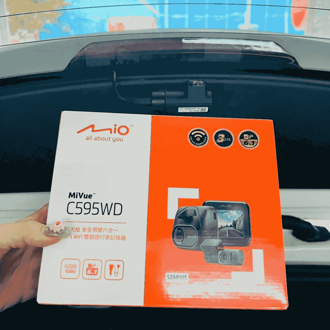 MIO C595WD 後鏡頭安裝完工照