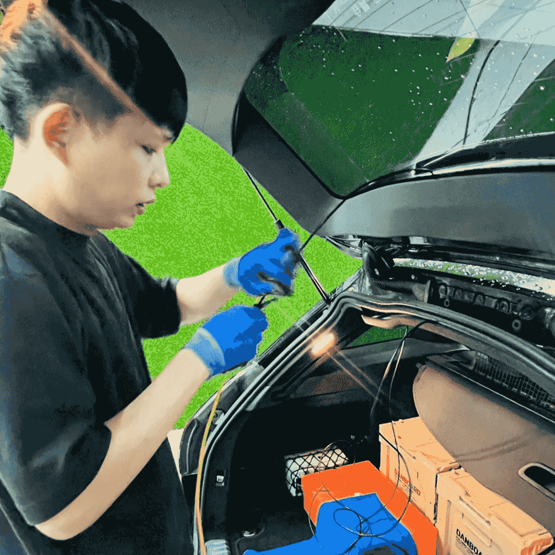 行車紀錄器MIO安裝畫面