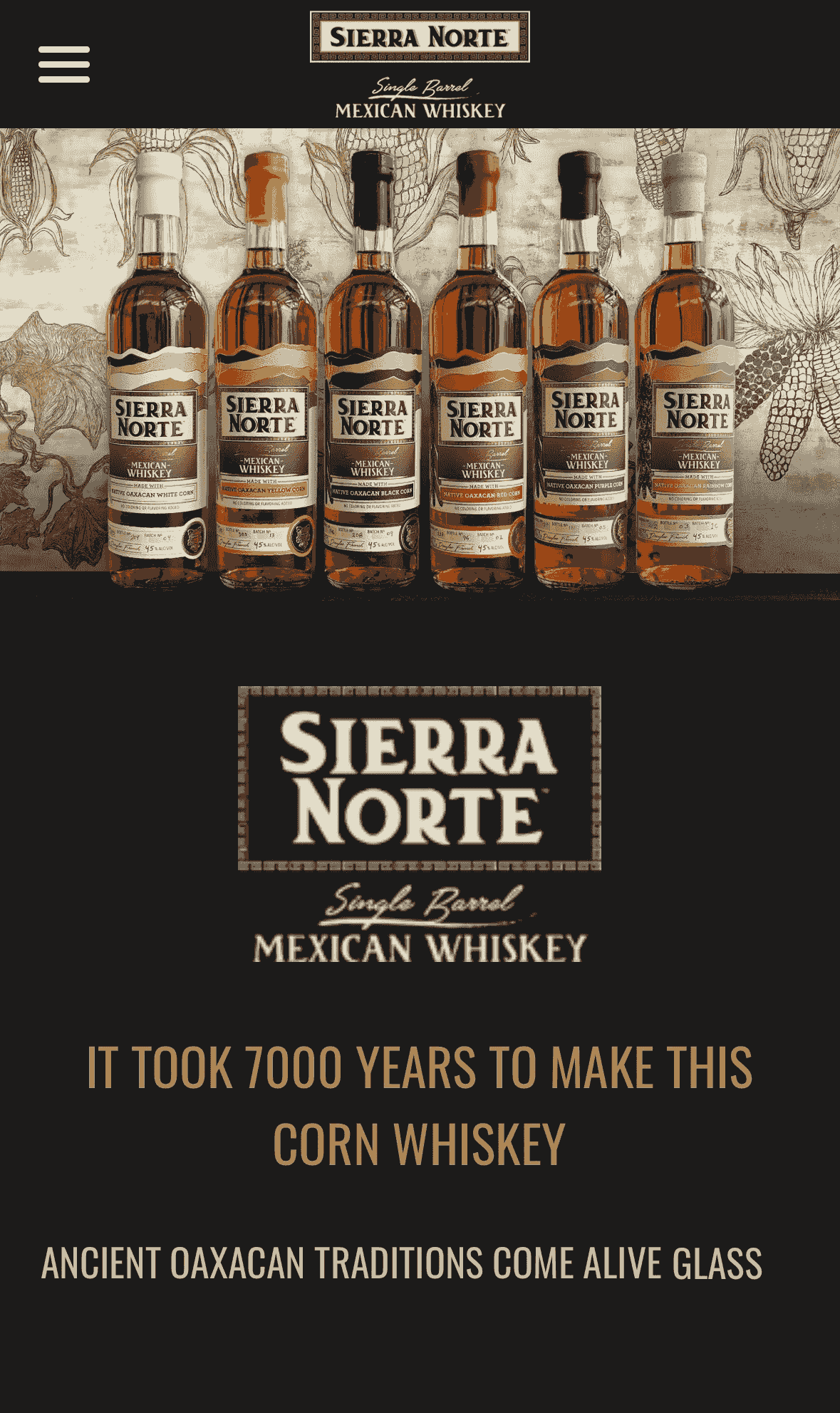 Sierra Norte Whiskey Website